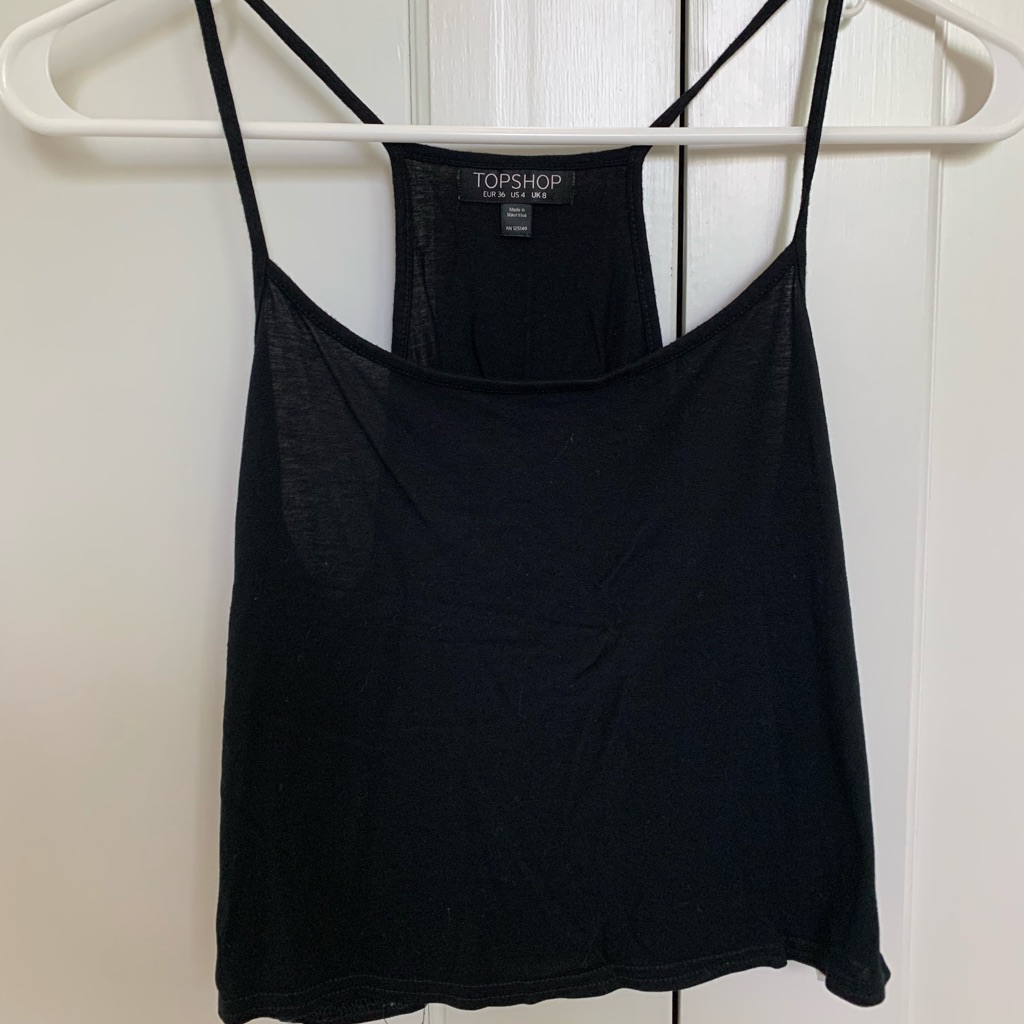 Black Topshop Basic Tank